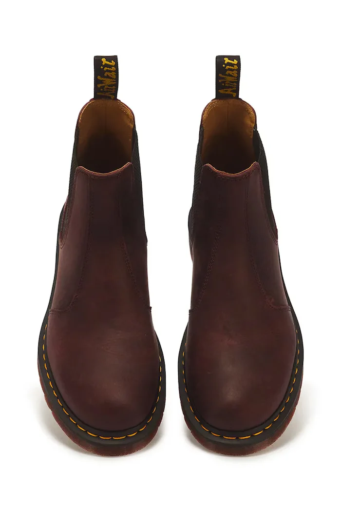 Dr Martens боти челси от кожа 2976 YS бордо DM27486600