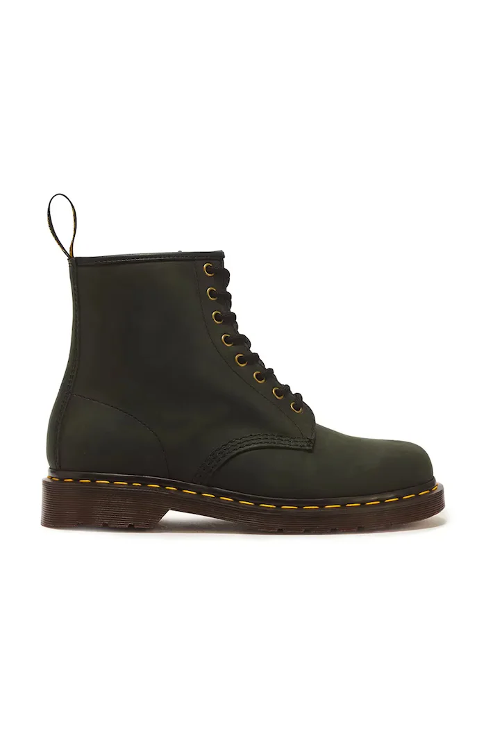 Dr Martens боти от кожа 1460 зелени DM11822300
