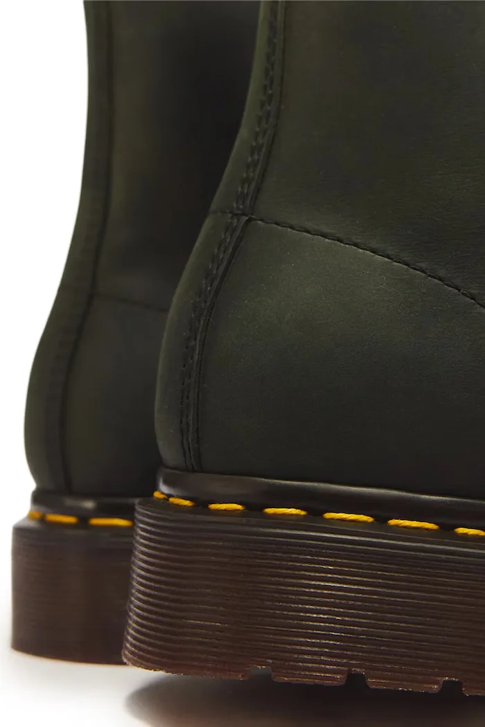 Dr Martens боти от кожа 1460 зелени DM11822300