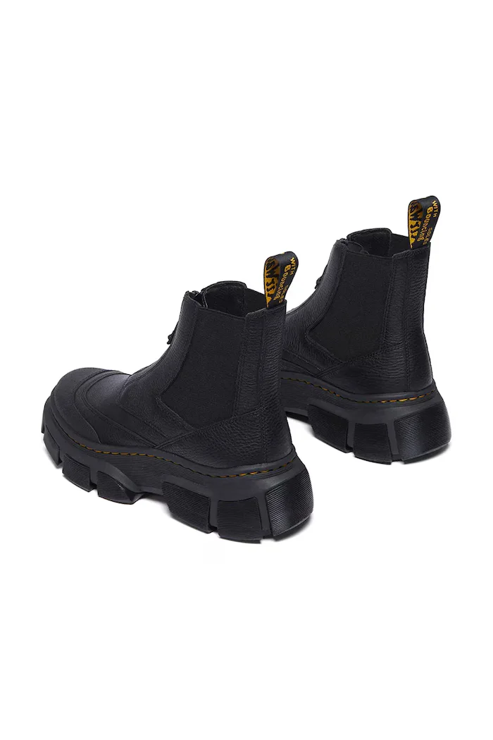 Dr Martens Кожени боти челси DMXL Zip Chelsea в черно с платформа DM41070001