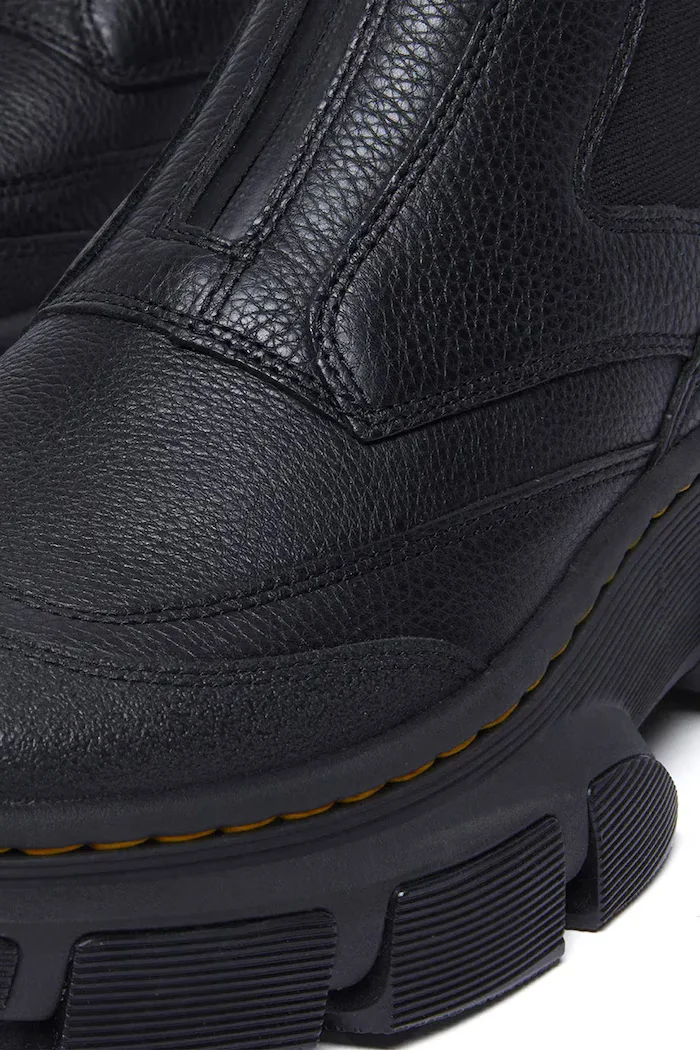 Dr Martens Кожени боти челси DMXL Zip Chelsea в черно с платформа DM41070001