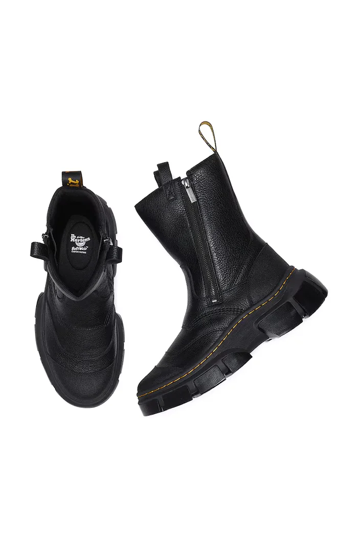 Dr Martens Кожени боти DMXL Rigger в черно с платформа DM41192001