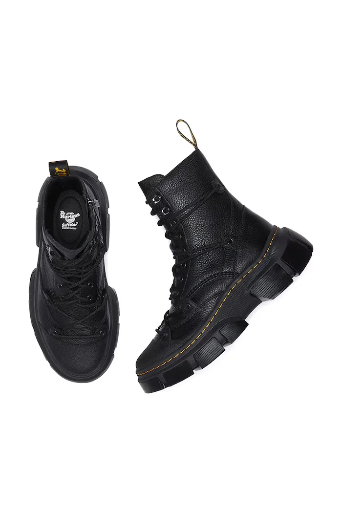 Dr. Martens Кожени боти DMXL в черно с платформа DM41646001