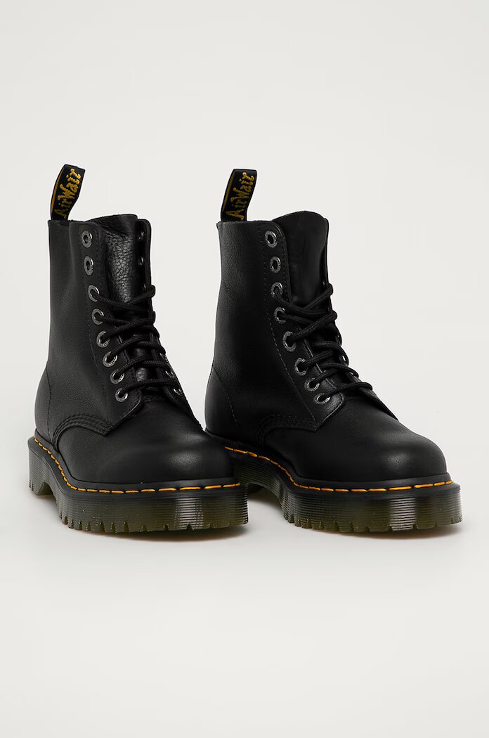 Dr. Martens Кожени кубинки 1460 Pascal Bex Pisa в черно с равна подметка 0 27100001 26206001