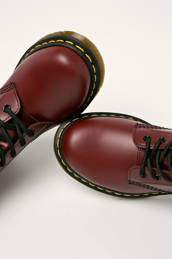 Dr Martens Кожени кубинки 1460 в бордо с платформа 26860001 11822600