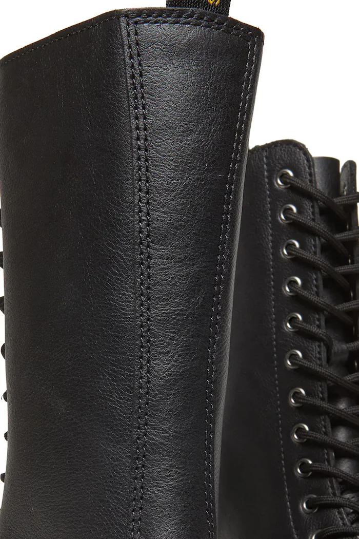 Dr Martens Кожени кубинки 1b99 Quad в черно с платформа DM31426001