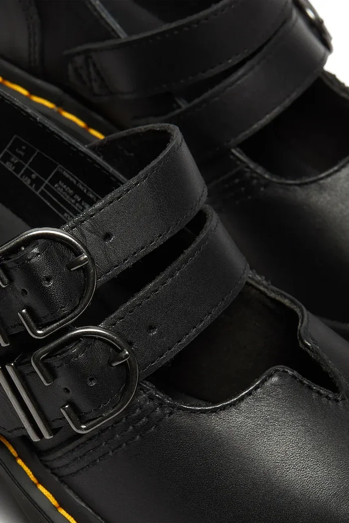 Dr Martens Кожени обувки с дебел ток Eviee Mary Jane в черно с дебел ток DM27371001