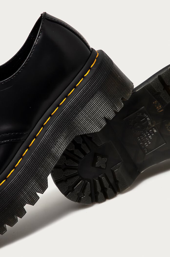 Dr Martens Кожени половинки обувки 1461 Quad в черно с платформа 27102001 25567001