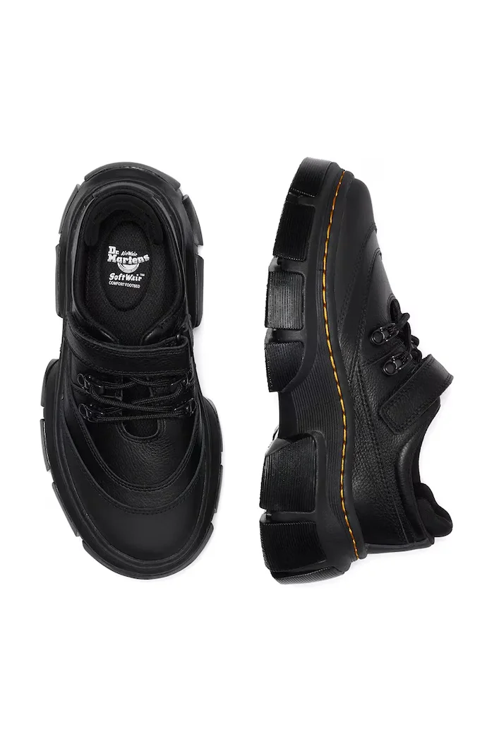 Dr. Martens Кожени половинки обувки DMXL Mary Jane в черно с платформа DM42060001