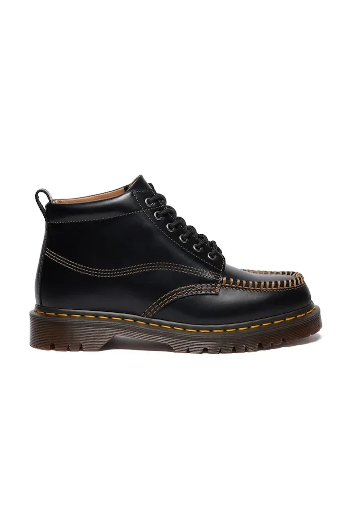 Dr Martens кубинки от кожа Lowell Chukka черни DM42706001