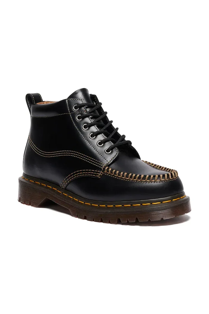 Dr Martens кубинки от кожа Lowell Chukka черни DM42706001