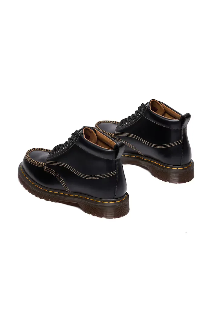 Dr Martens кубинки от кожа Lowell Chukka черни DM42706001