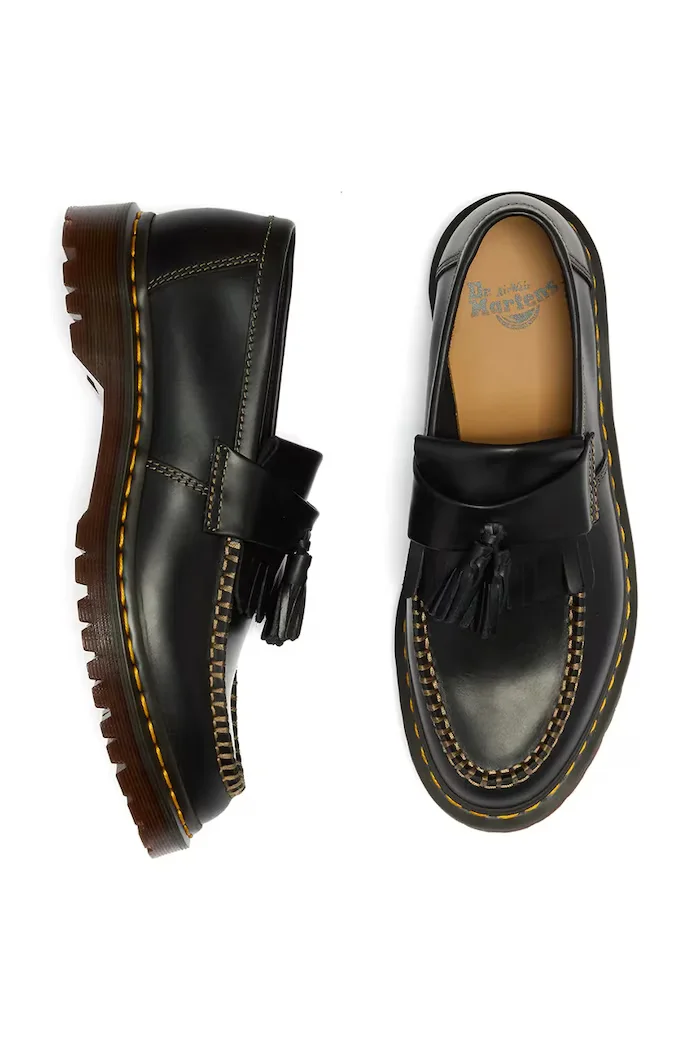 Dr. Martens мокасини от кожа Adrian Ben Tassel Loafer черни DM42849001