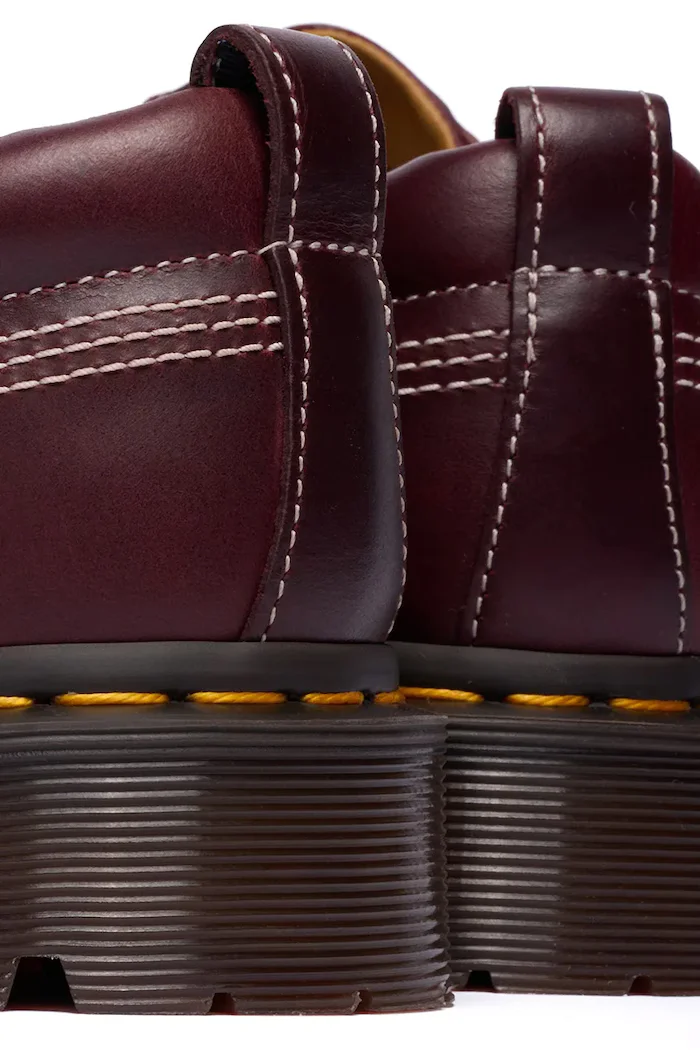 Dr Martens половинки обувки от кожа Lowell бордо DM31817600