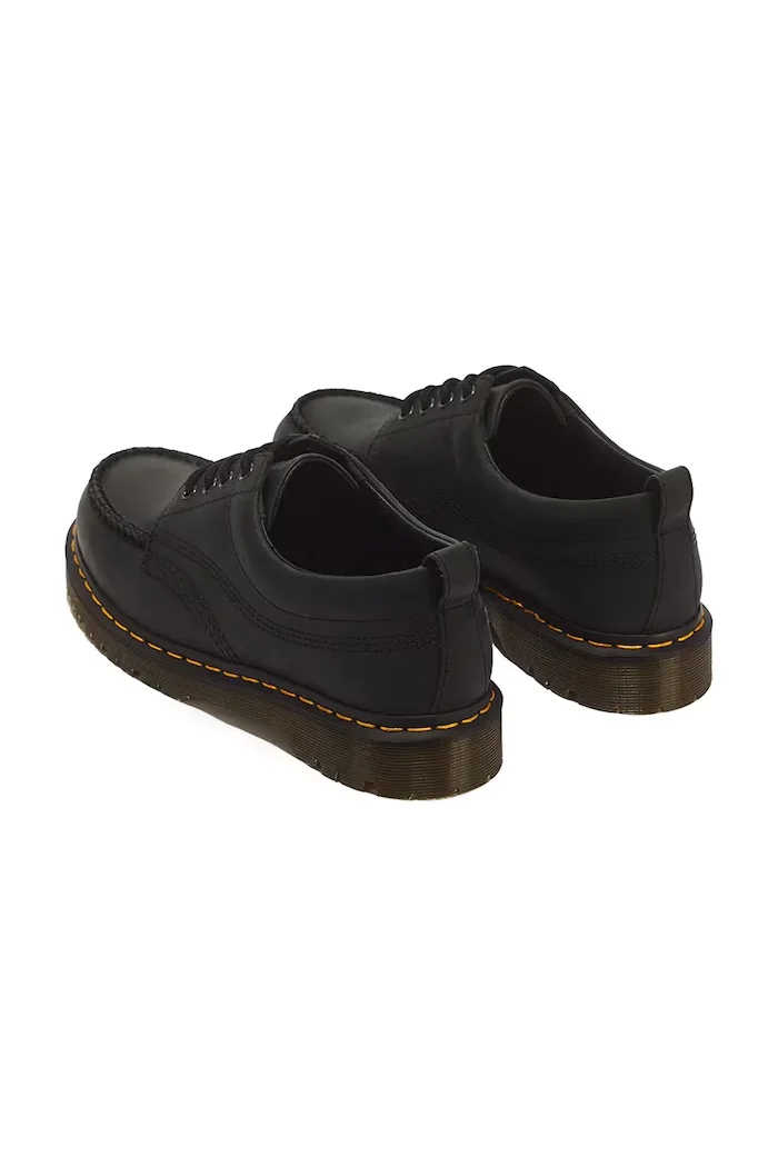 Dr Martens половинки обувки от кожа Lowell черни DM43679001