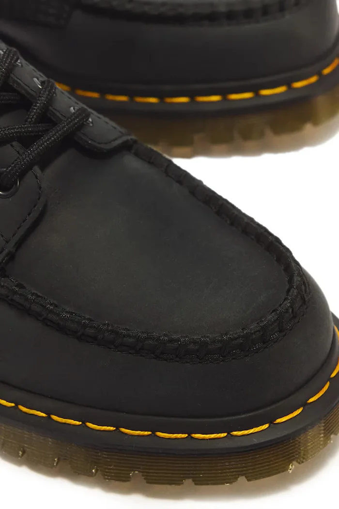 Dr Martens половинки обувки от кожа Lowell черни DM43679001