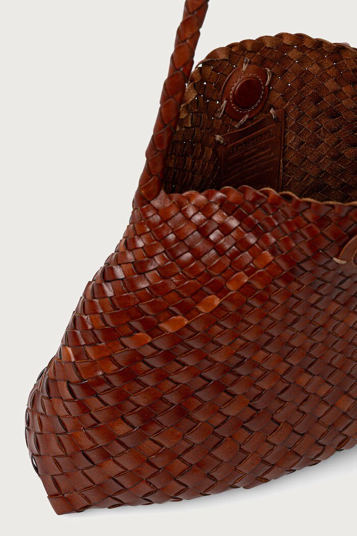 dragon diffusion шопинг чанта дамска от кожа кафява 8700