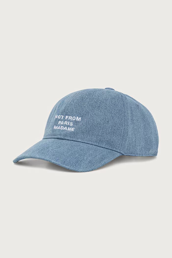 Drôle de Monsieur бейзболна шапка мъжка от деним Slogan синя M-CP211-CO335