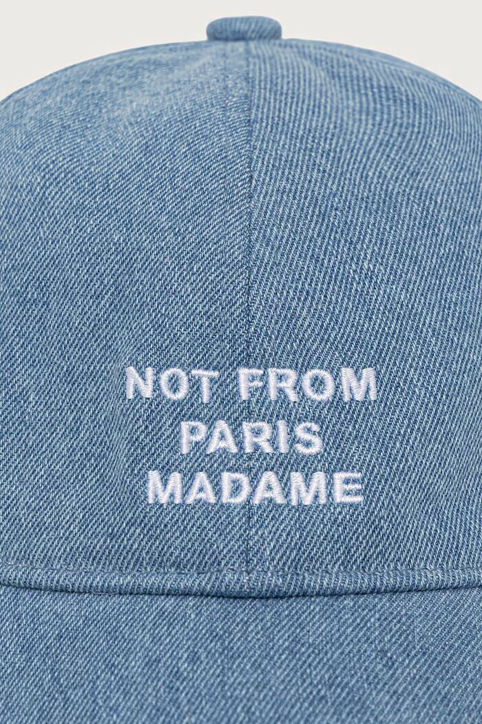 Drôle de Monsieur бейзболна шапка мъжка от деним Slogan синя M-CP211-CO335