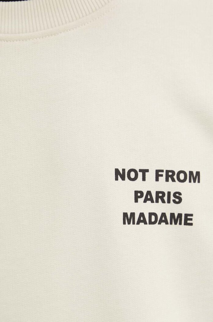 Drôle de Monsieur Памучен суичър в бежово с принт PERM.SW149.CO127 Le Sweatshirt Slogan