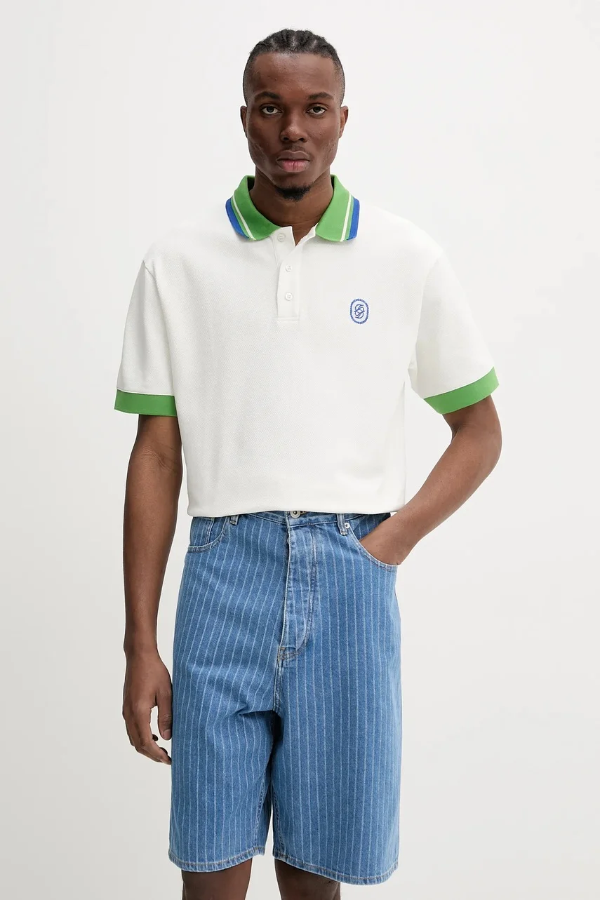 Drôle de Monsieur Памучна тениска с яка Le Polo Pique Tresse