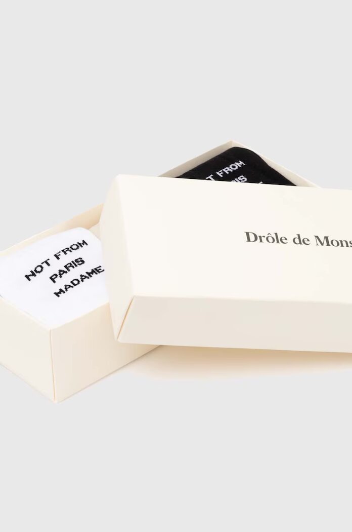 Drôle de Monsieur Памучни чорапи Le Pack de Chaussettes Slogan (3 чифта) PERM-SK101-CO024-MC