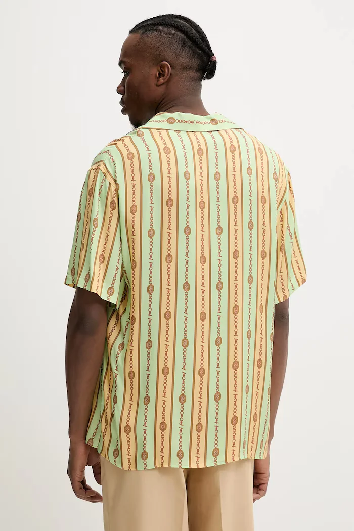 Drôle de Monsieur Риза La Chemise Bijoux мъжка в зелено със свободна кройка G-SH204-VI016-LGN