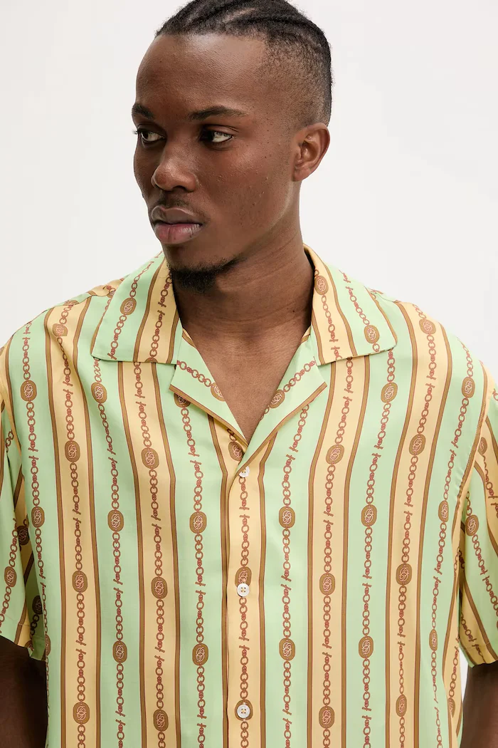 Drôle de Monsieur Риза La Chemise Bijoux мъжка в зелено със свободна кройка G-SH204-VI016-LGN