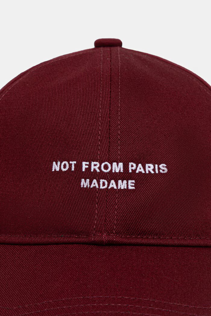 Drôle de Monsieur шапка с козирка мъжка от памук Slogan бордо L-CP207-CO138