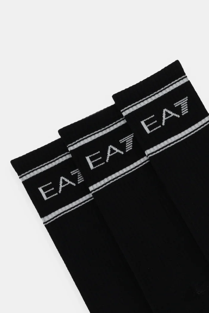 EA7 Emporio Armani Чорапи (3 чифта) в черно AF18572.7X000381