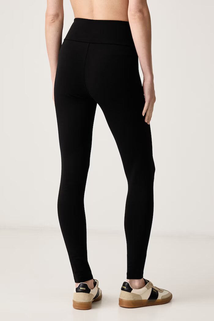 EA7 Emporio Armani клин дамски с памук черен с висока талия AF12484.7W001374