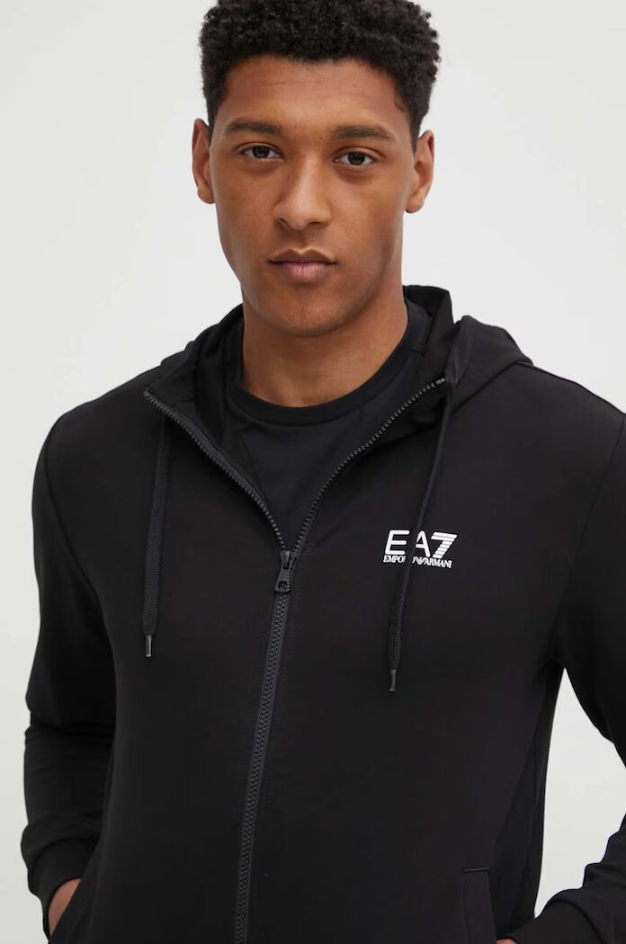 EA7 Emporio Armani Памучен анцуг в черно PJVRZ.8NPV63