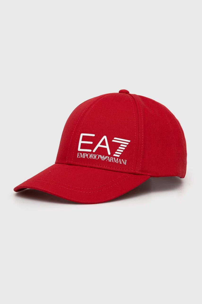 EA7 Emporio Armani Памучна шапка с козирка