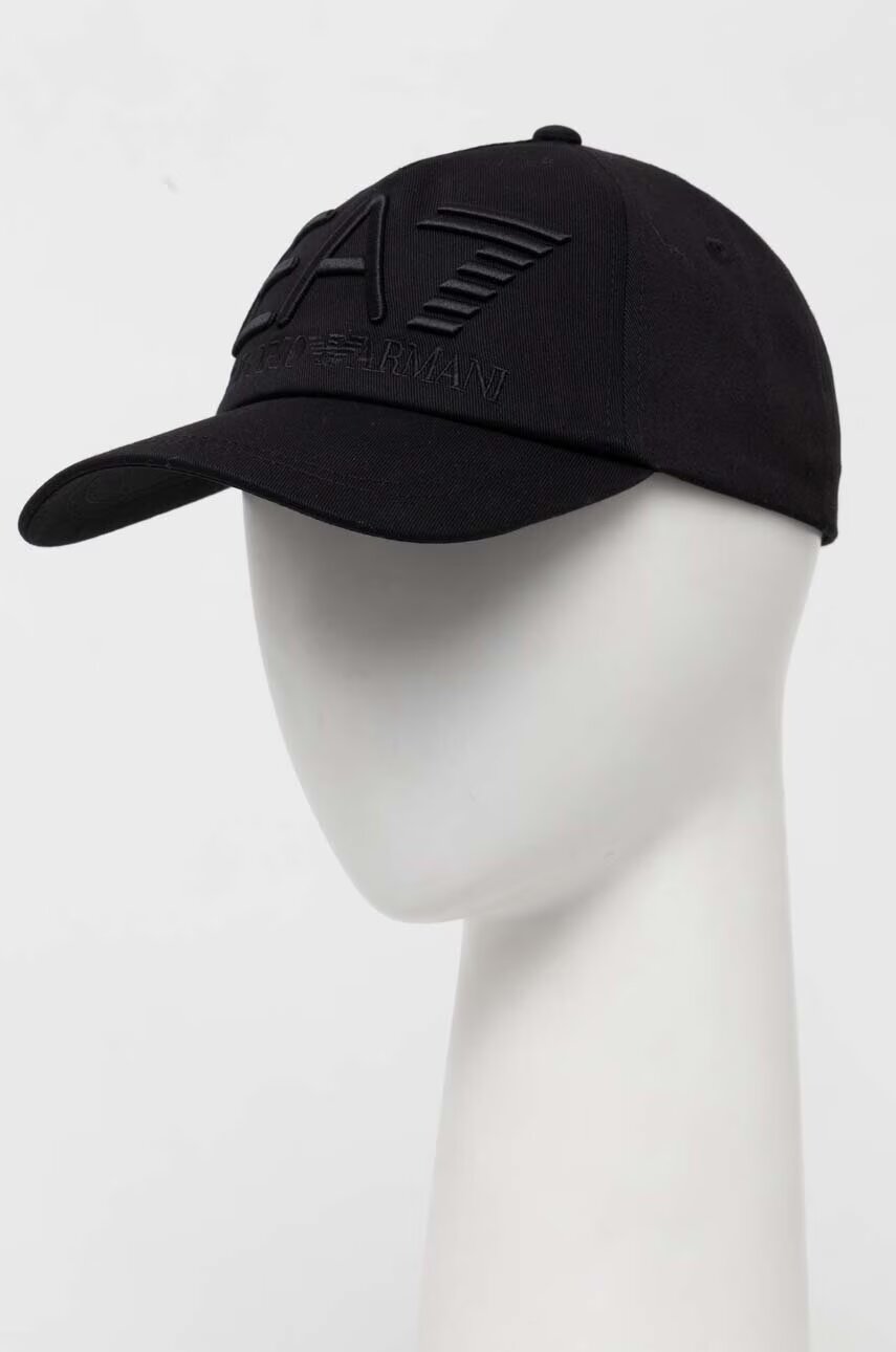 EA7 Emporio Armani Памучна шапка с козирка