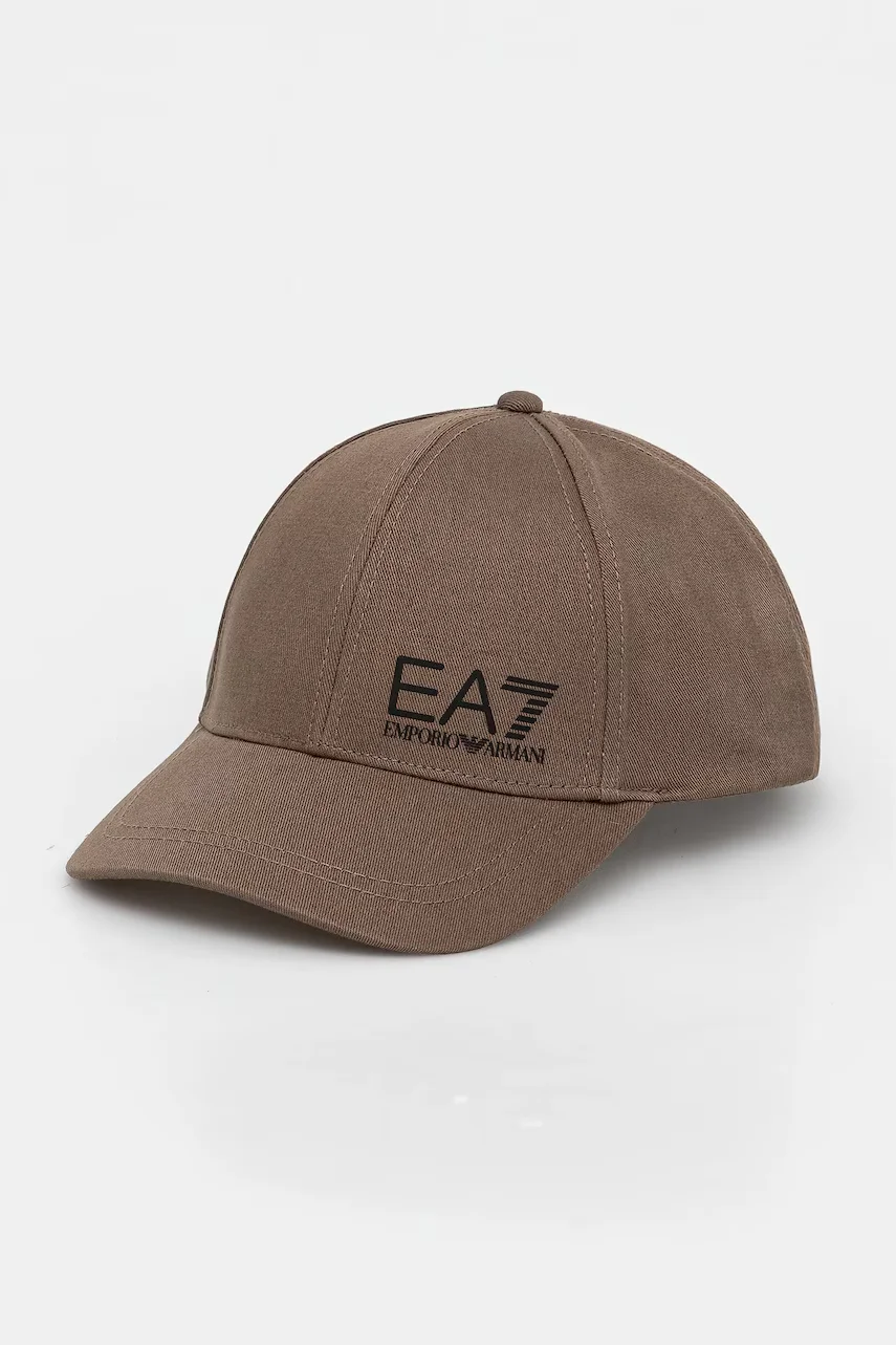 EA7 Emporio Armani Памучна шапка с козирка