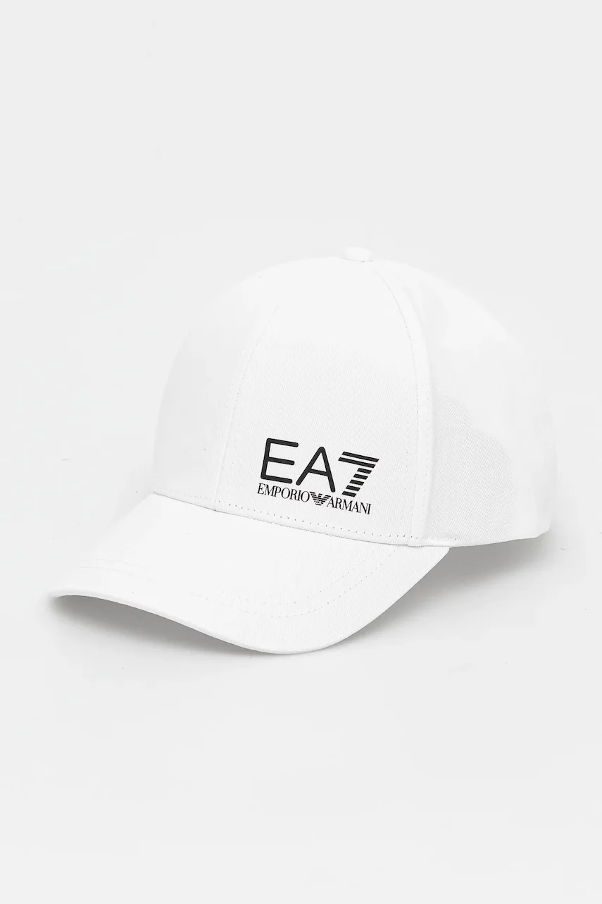 EA7 Emporio Armani Памучна шапка с козирка