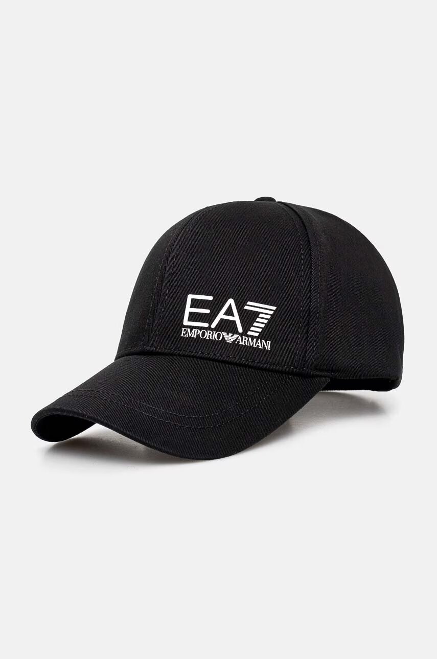 EA7 Emporio Armani Памучна шапка с козирка