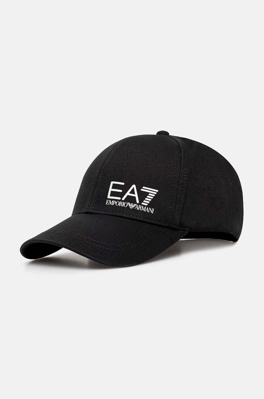 EA7 Emporio Armani Памучна шапка с козирка
