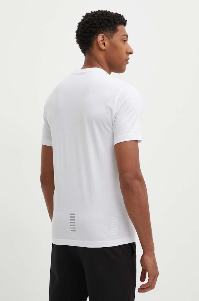 EA7 Emporio Armani Памучна тениска в бяло с принт PJVPZ.8NPT25