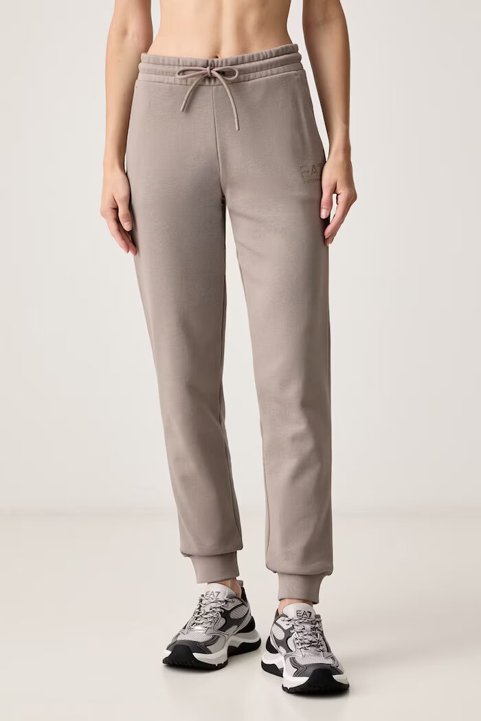 EA7 Emporio Armani спортен анцуг дамски с памук бежов AF12473.7W001369
