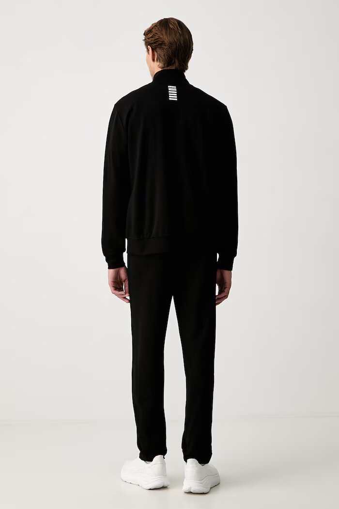 EA7 Emporio Armani спортен анцуг мъжки от памук черен PJVRZ.8NPV61