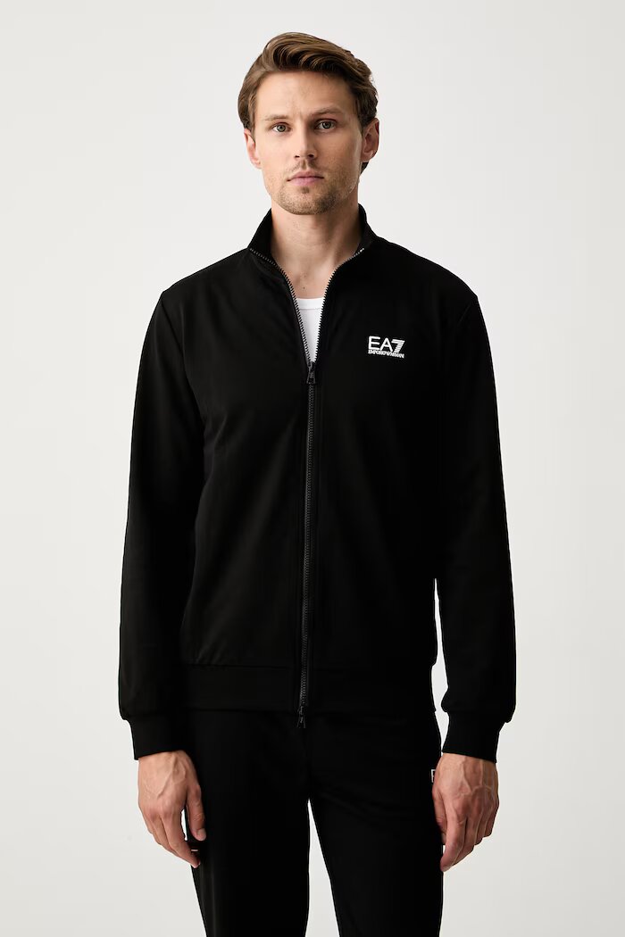 EA7 Emporio Armani спортен анцуг мъжки от памук черен PJVRZ.8NPV61