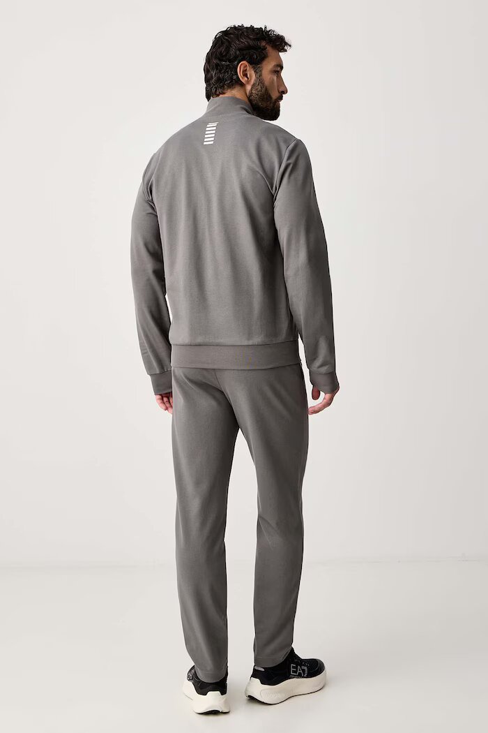 EA7 Emporio Armani спортен анцуг мъжки от памук сив PJVRZ.8NPV61