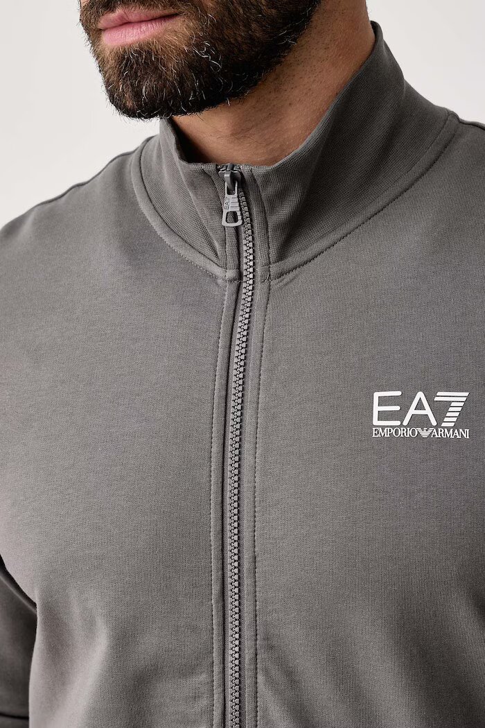 EA7 Emporio Armani спортен анцуг мъжки от памук сив PJVRZ.8NPV61