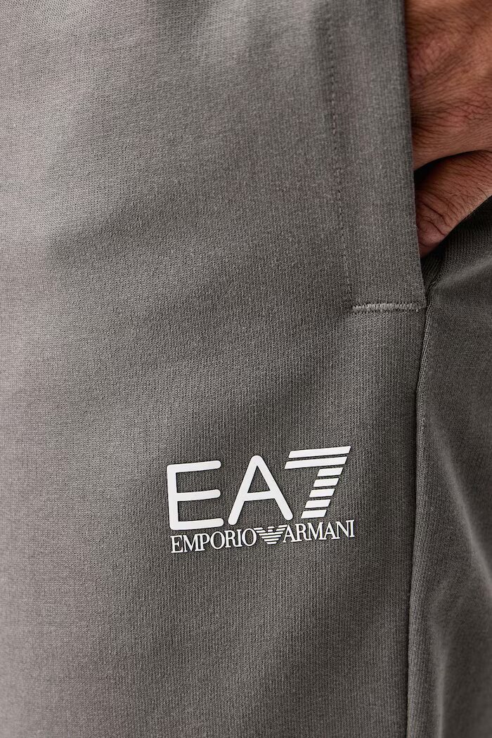 EA7 Emporio Armani спортен анцуг мъжки от памук сив PJVRZ.8NPV61