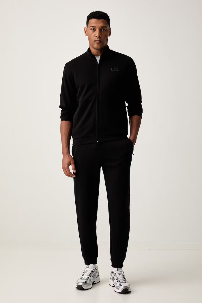 EA7 Emporio Armani спортен анцуг мъжки с памук черен AF20845.7M002519
