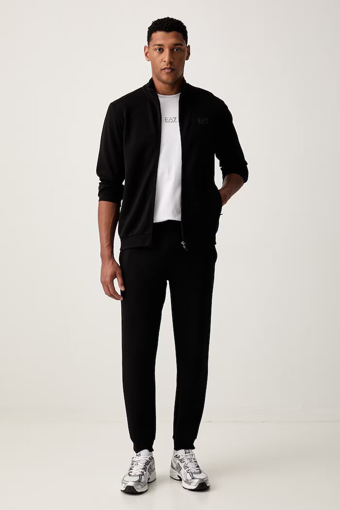 EA7 Emporio Armani спортен анцуг мъжки с памук черен AF20845.7M002519