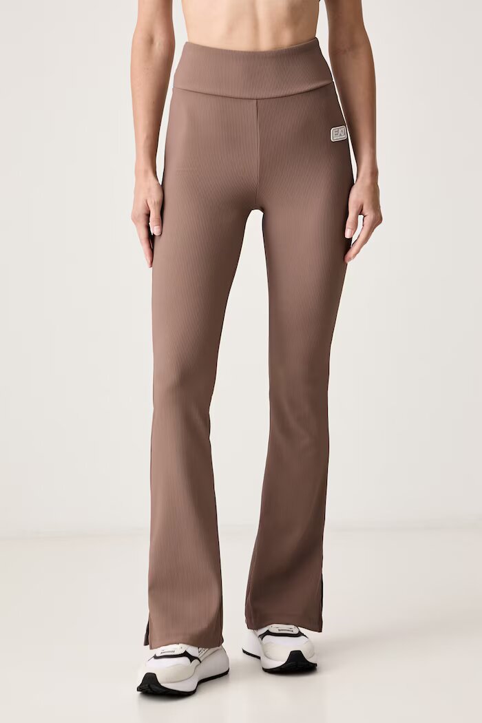 EA7 Emporio Armani спортен клин дамски кафяв с висока талия AF15721.7W001338