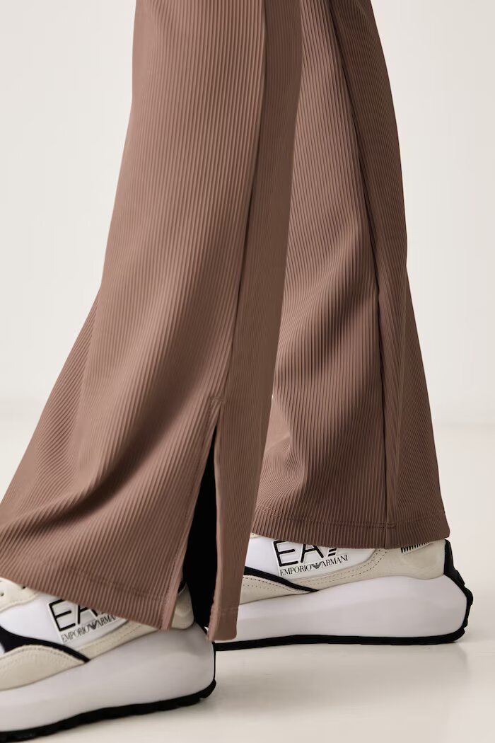 EA7 Emporio Armani спортен клин дамски кафяв с висока талия AF15721.7W001338