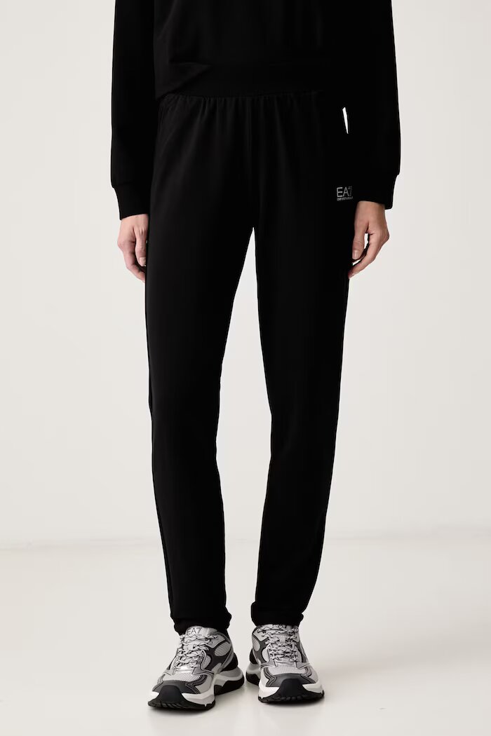 EA7 Emporio Armani спортен комплект анцуг дамски от памук с еластан черен AF13135.7W000115